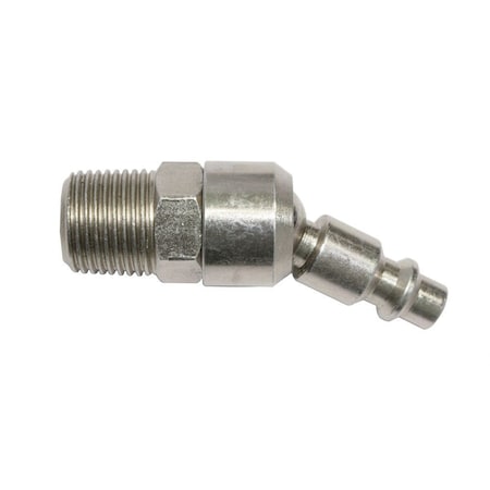 Interstate Pneumatics 1/4 Inch Industrial Steel Swivel Plug x 3/8 Inch Male NPT, PK 25 CPHS461-25K